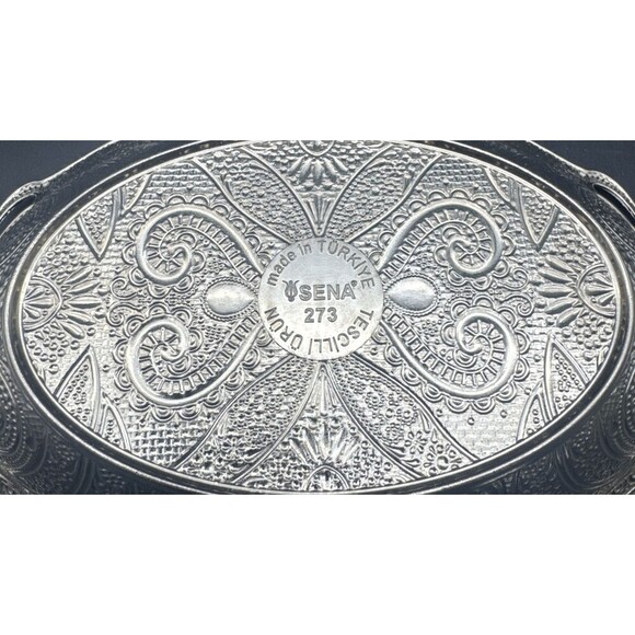 VTG Sena 273 Metal Heart Serving /Trinket /Soap Dish 8” X 5.5” Made In Turkey - Picture 7 of 10